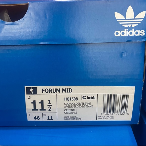 Adidas Forum Mid Clay/Dark Gray/Sesame Unisex Shoes Sneakers Men Sz - Picture 9 of 13